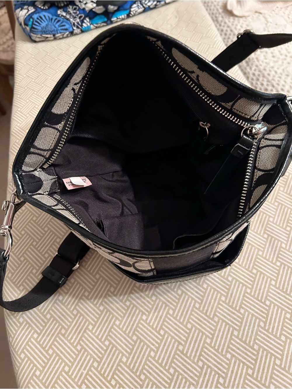 Coach Black and Gray Signature Jacquard Crossbody Bag - Picture 2 of 2
